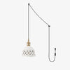 scandinavian white ceramic openwork pendant light