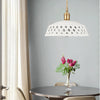 scandinavian white ceramic openwork pendant light