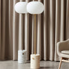 scandinavian white glass marble floor lamp