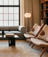 scandinavian white glass marble floor lamp