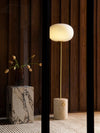 scandinavian white glass marble floor lamp