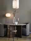 scandinavian white glass marble floor lamp