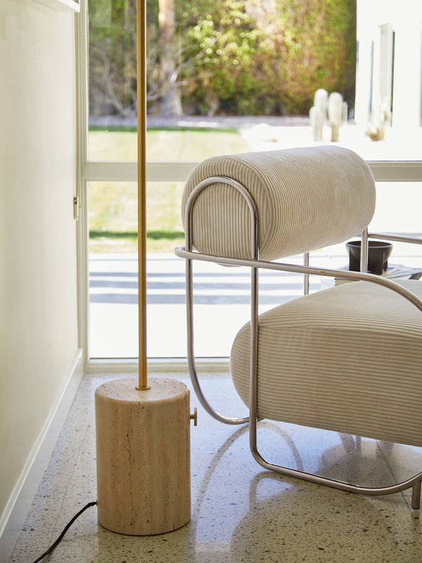 scandinavian white glass marble floor lamp