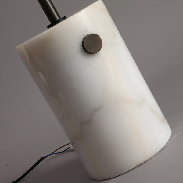 scandinavian white glass marble floor lamp