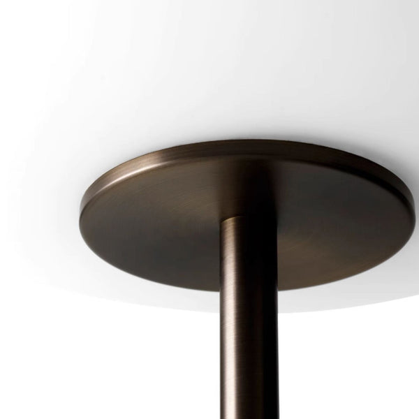 scandinavian white glass marble floor lamp