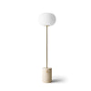 scandinavian white glass marble floor lamp