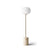 scandinavian white glass marble floor lamp