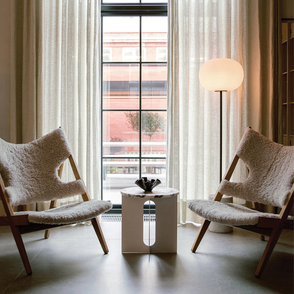 scandinavian white glass marble floor lamp