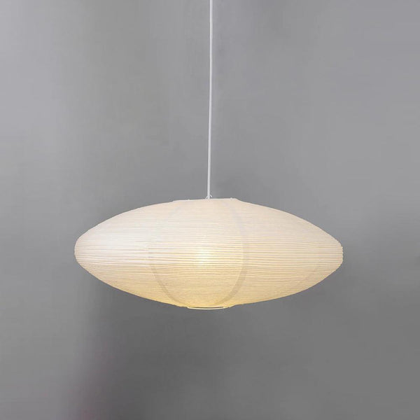 scandinavian white washi paper oval pendant light