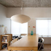 scandinavian white washi paper oval pendant light