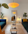 scandinavian white washi paper oval pendant light