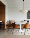 scandinavian white washi paper oval pendant light