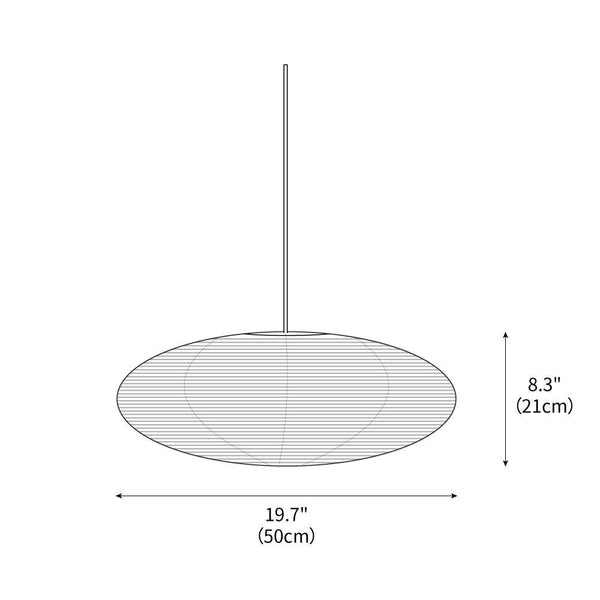 scandinavian white washi paper oval pendant light