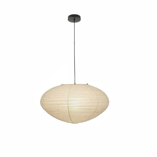 scandinavian white washi paper oval pendant light