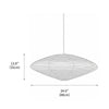 scandinavian white washi paper oval pendant light