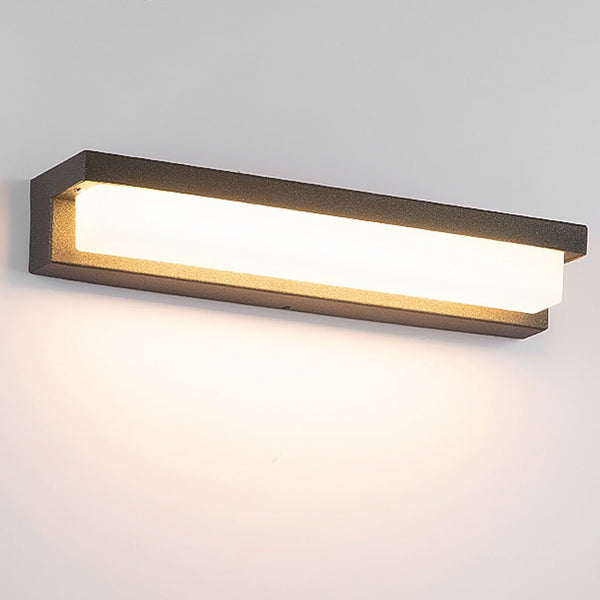 Contemporary Stainless Steel Linear Led Strip Outdoor Wall Light Modern Weatherproof For Garden Villa