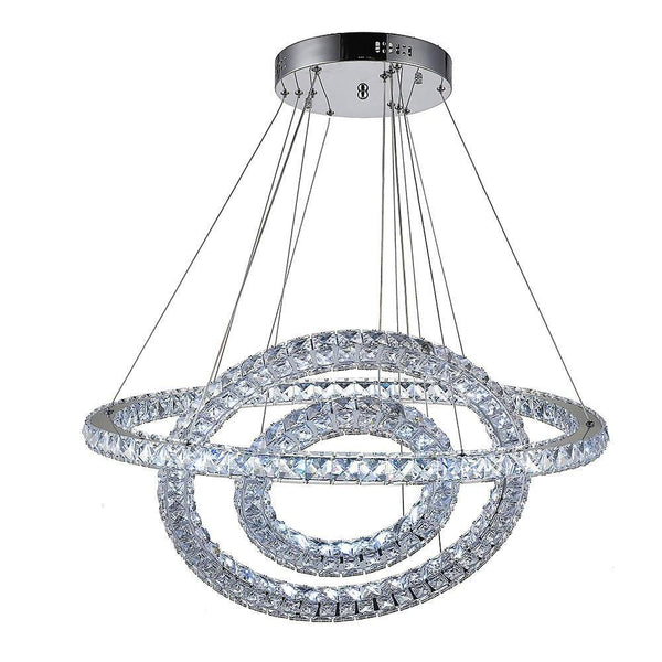 Luxury Crystal Led Chandelier 3 Tier Geometric Or Stacked Led Pendant Light