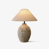 terracotta ceramic table lamp linen shade