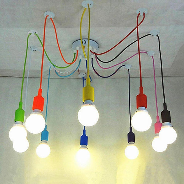 Cluster Spider Pendant Lighting 10 Heads Diy Adjustable Ceiling Lights