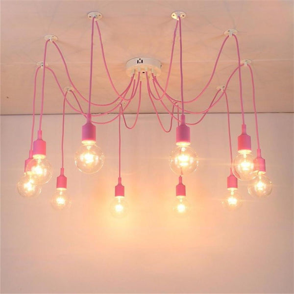 Cluster Spider Pendant Lighting 10 Heads Diy Adjustable Ceiling Lights