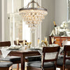 traditional ancient silver crystal inverted pyramid chandelier