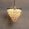 traditional ancient silver crystal inverted pyramid chandelier