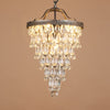 traditional ancient silver crystal inverted pyramid chandelier