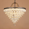 traditional ancient silver crystal inverted pyramid chandelier