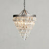 traditional ancient silver crystal inverted pyramid chandelier
