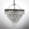 traditional ancient silver crystal inverted pyramid chandelier