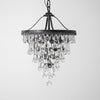 traditional ancient silver crystal inverted pyramid chandelier
