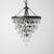 traditional ancient silver crystal inverted pyramid chandelier