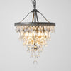traditional ancient silver crystal inverted pyramid chandelier