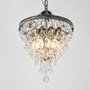 traditional ancient silver crystal inverted pyramid chandelier