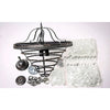 traditional ancient silver crystal inverted pyramid chandelier