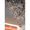 traditional ancient silver crystal inverted pyramid chandelier