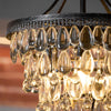 traditional ancient silver crystal inverted pyramid chandelier