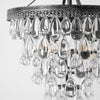 traditional ancient silver crystal inverted pyramid chandelier