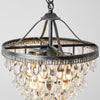 traditional ancient silver crystal inverted pyramid chandelier