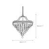 traditional ancient silver crystal inverted pyramid chandelier