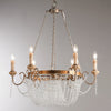traditional antique gold crystal wood chandelier