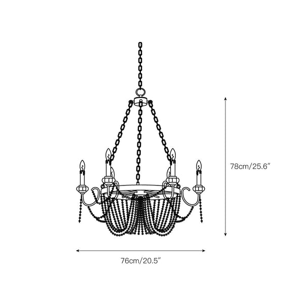 traditional antique gold crystal wood chandelier