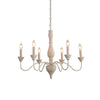 traditional antique white hand carved wood candle chandelier