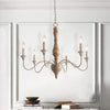 traditional antique white hand carved wood candle chandelier