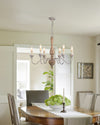 traditional antique white hand carved wood candle chandelier