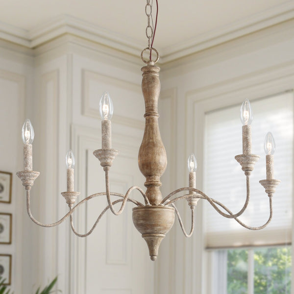 traditional antique white hand carved wood candle chandelier