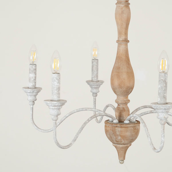 traditional antique white hand carved wood candle chandelier