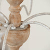 traditional antique white hand carved wood candle chandelier