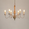 traditional antique white hand carved wood candle chandelier