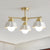traditional brass white ceramic flower chandelier